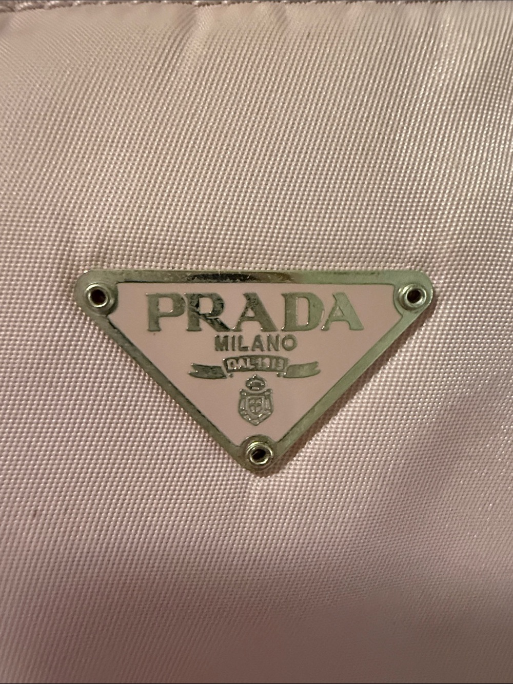 Prada Lilac Nylon Shoulder Baguette Bag - Picture 2 of 12